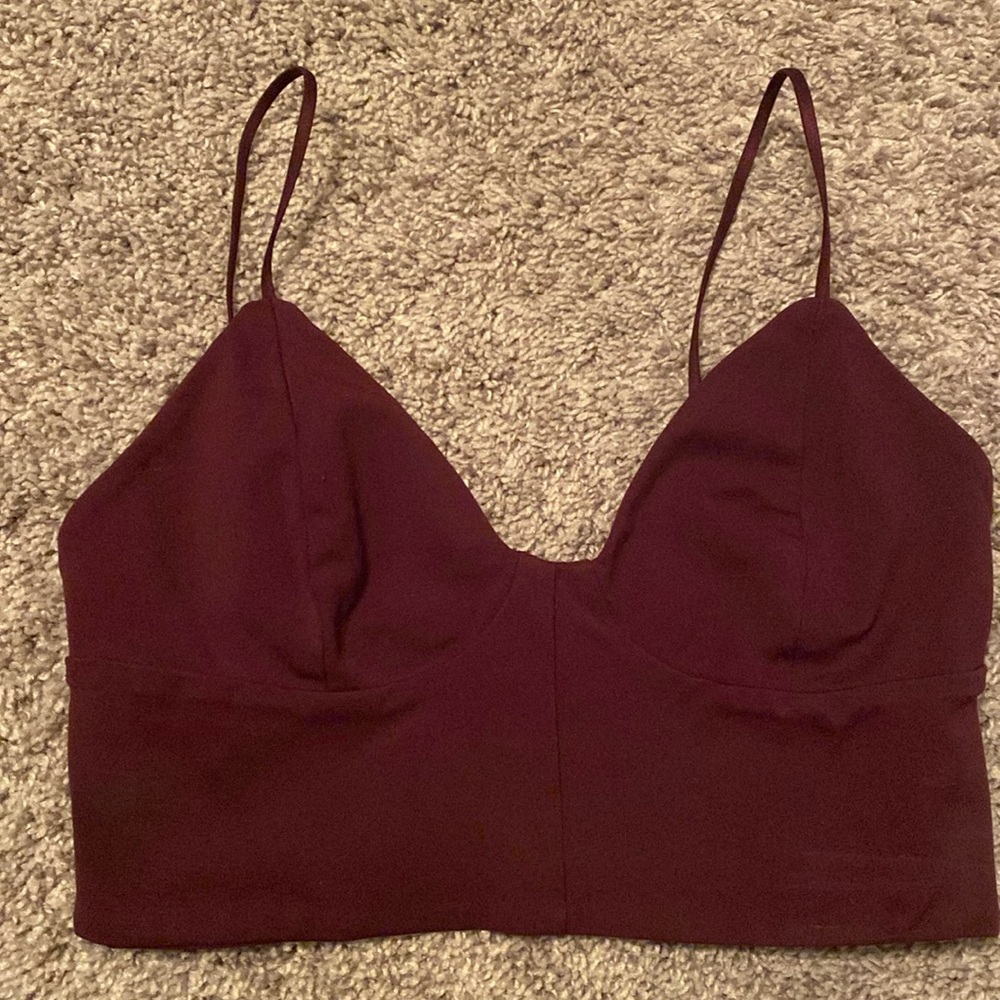 Burgandy crop top